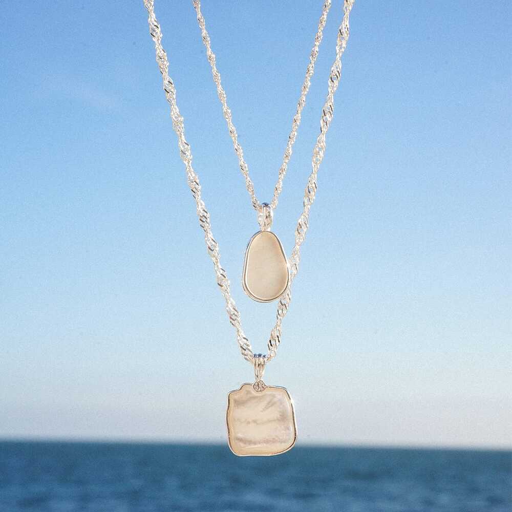 Daisy London Sterling Silver Mother Of Pearl Necklace Additional Image - 2