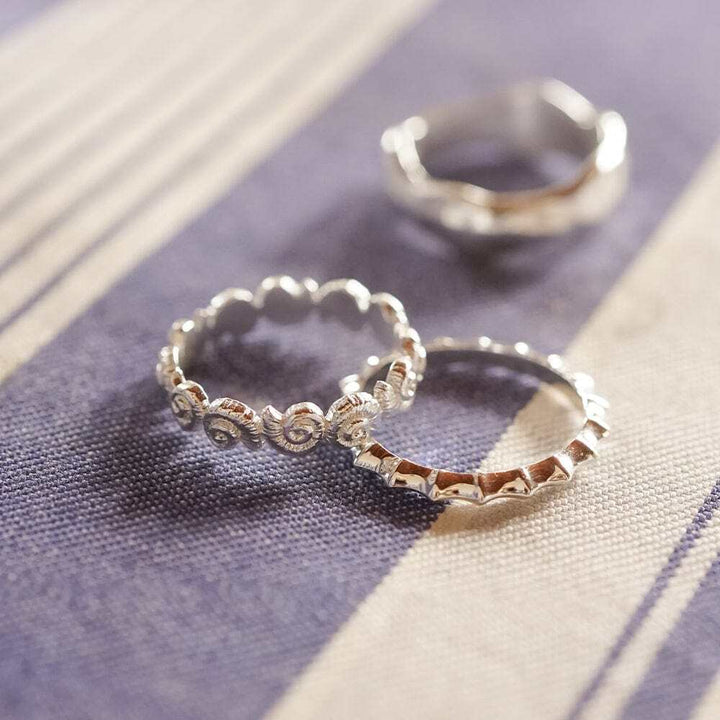 Daisy London Sterling Silver Multi Shell Wrap Ring Additional Image - 2