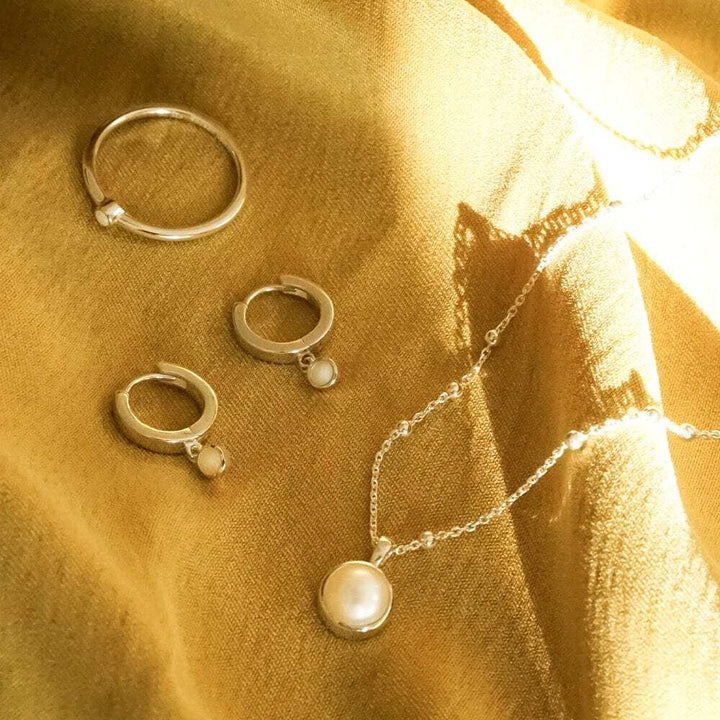 Daisy London Sterling Silver Pearl Healing Stone Necklace Additional Image - 2