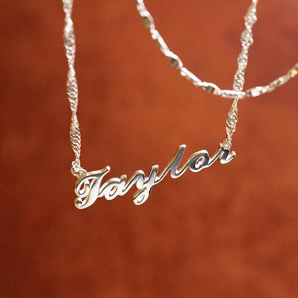 Daisy London Sterling Silver Personalised Carrie Name Necklace Additional Image - 5