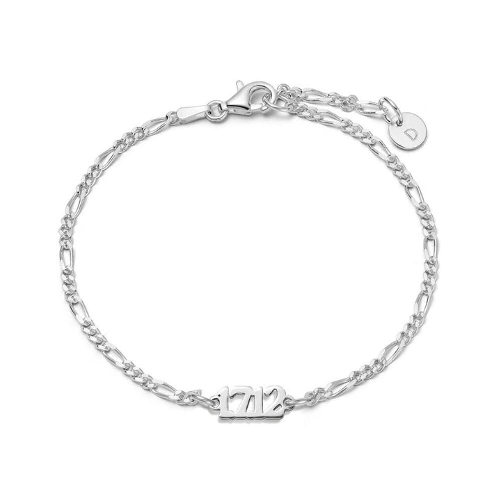 Daisy London Sterling Silver Personalised Date Bracelet