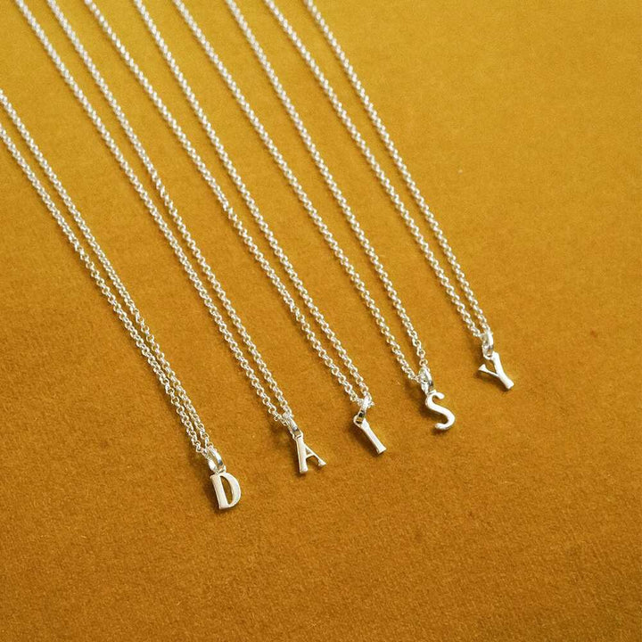 Daisy London Sterling Silver Personalised Initial Charm Pendant Additional Image - 16