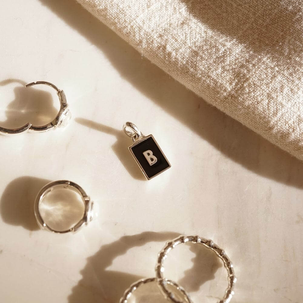 Daisy London Sterling Silver Personalised Initial Pendant-A image 2