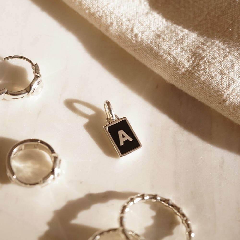 Daisy London Sterling Silver Personalised Initial Pendant-B image 1