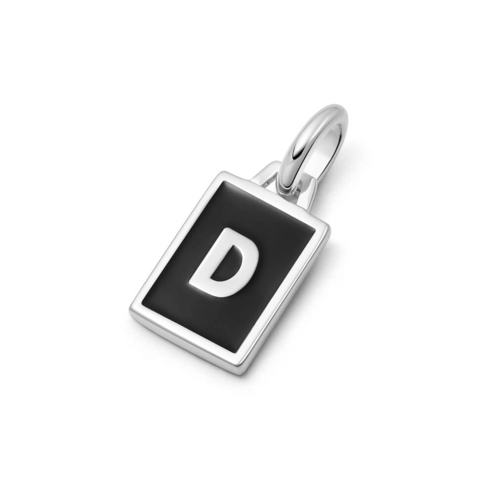 Daisy London Sterling Silver Personalised Initial Pendant-D image