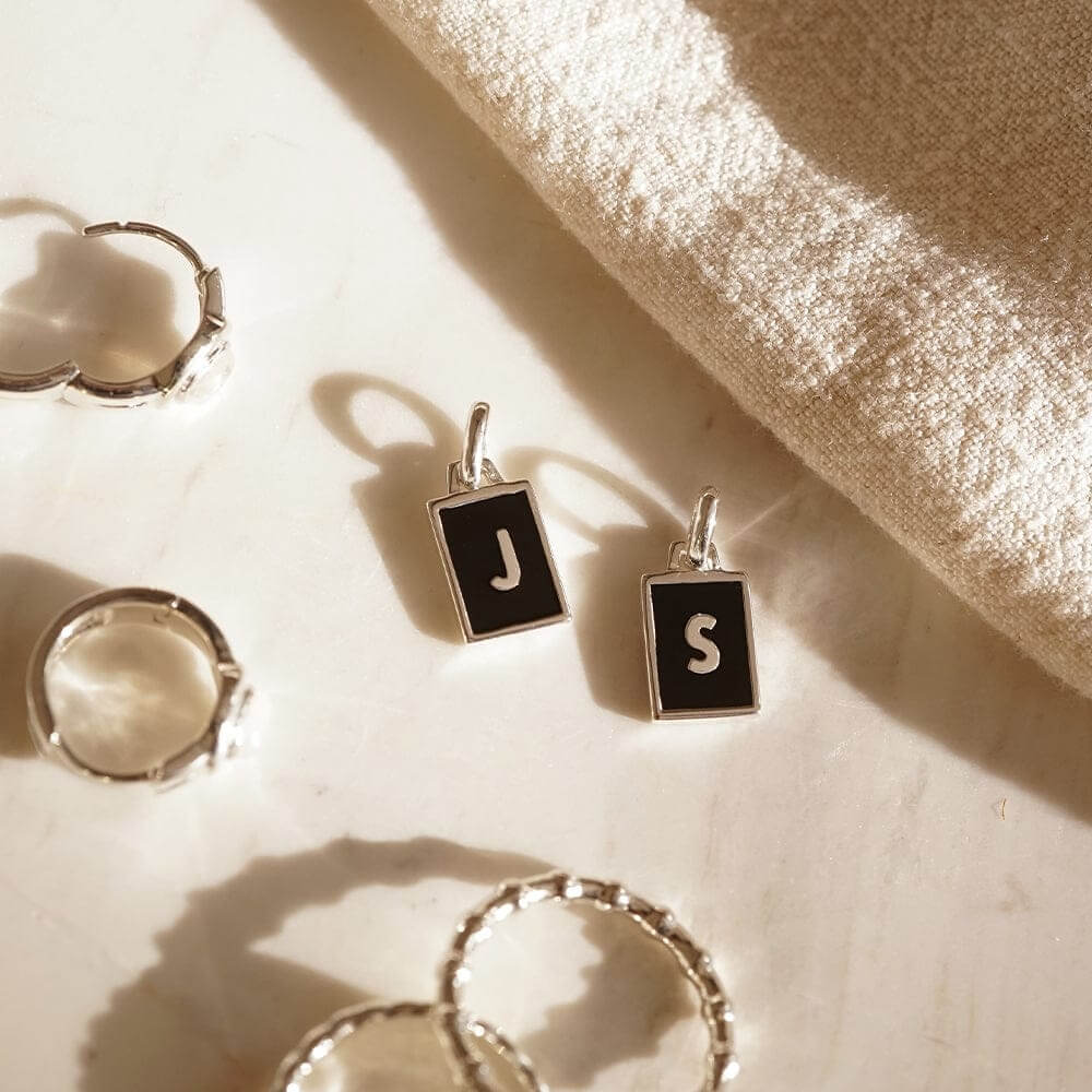 Daisy London Sterling Silver Personalised Initial Pendant-J image 1