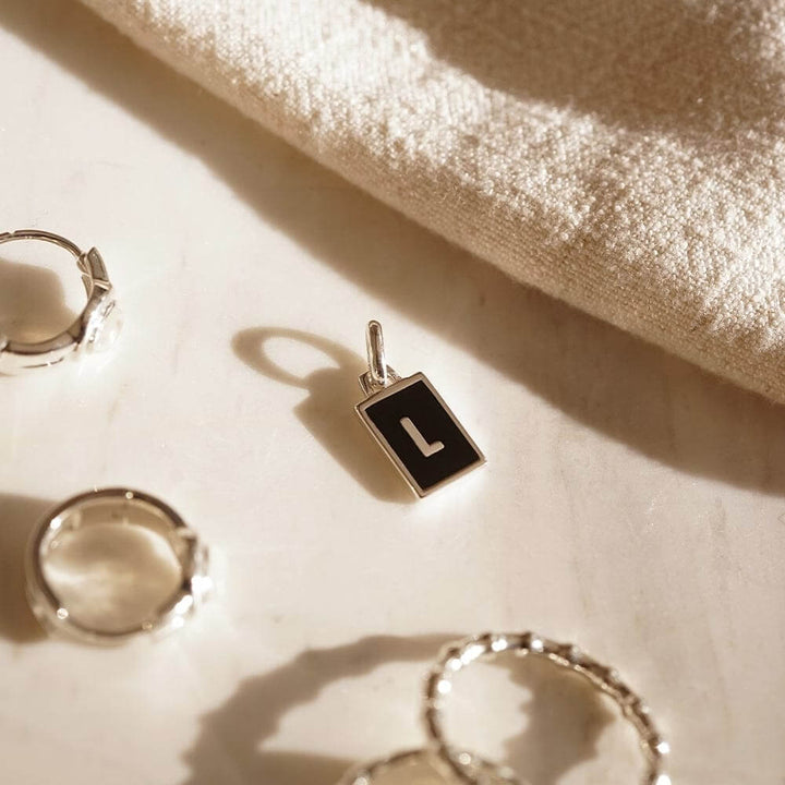Daisy London Sterling Silver Personalised Initial Pendant-L image 1