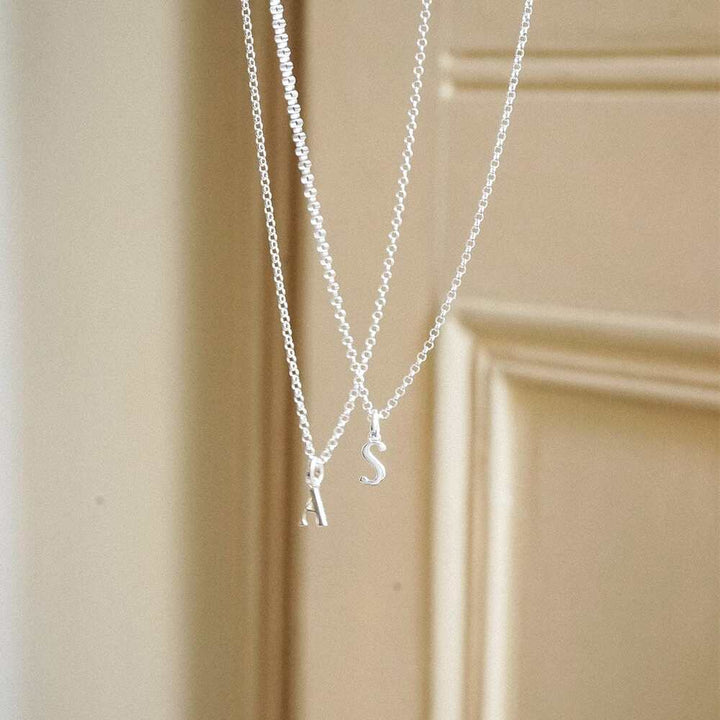 Daisy London Sterling Silver Personalised Initial Pendant Necklace Additional Image - 2