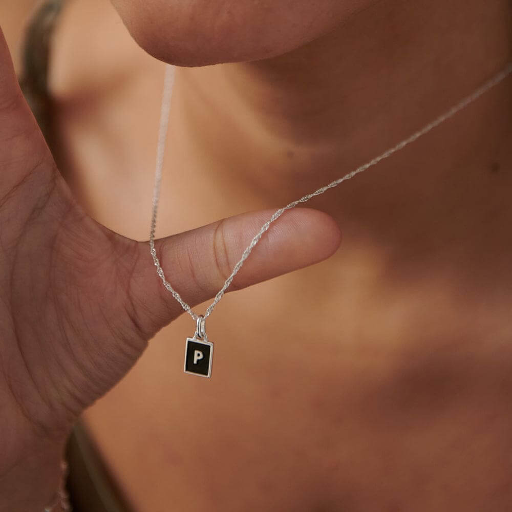 Daisy London Sterling Silver Personalised Initial Pendant-P image 1