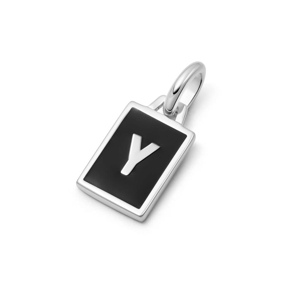 Daisy London Sterling Silver Personalised Initial Pendant-Y image