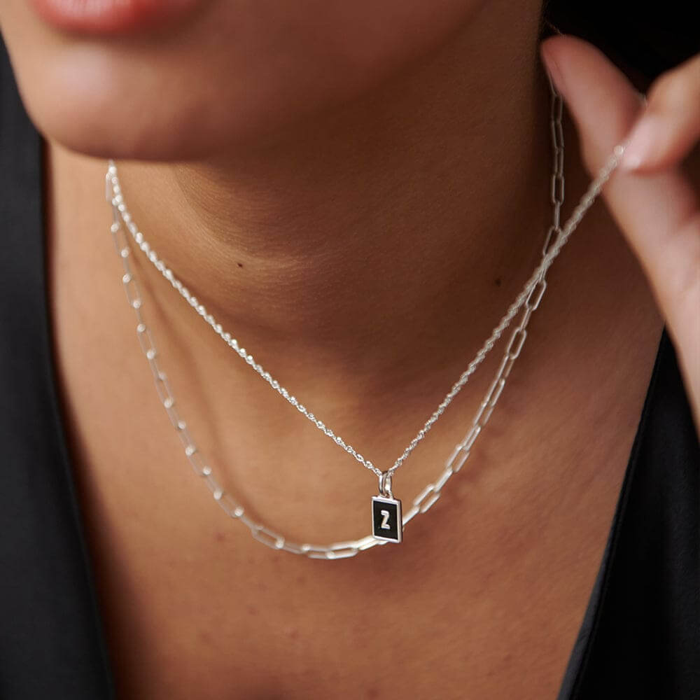 Daisy London Sterling Silver Personalised Initial Pendant-Z image 1
