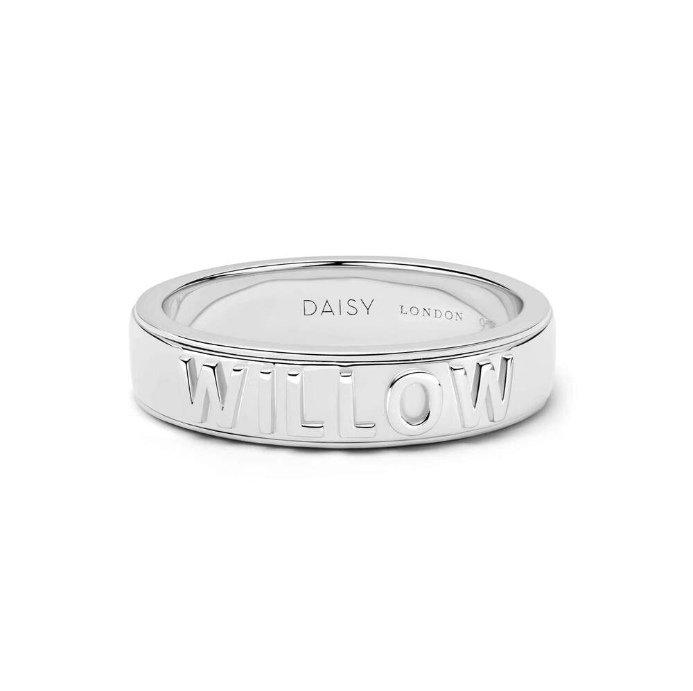 Daisy London Sterling Silver Personalised Spinning Ring