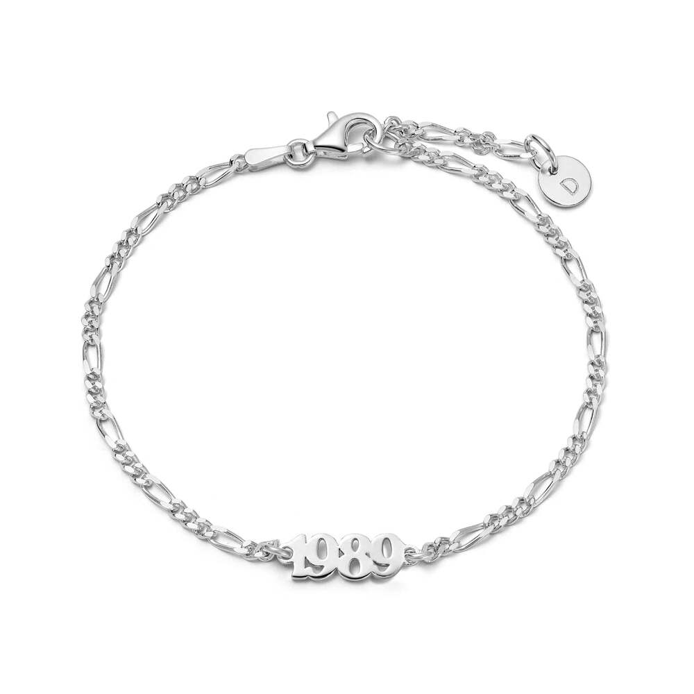 Daisy London Sterling Silver Personalised Year Bracelet