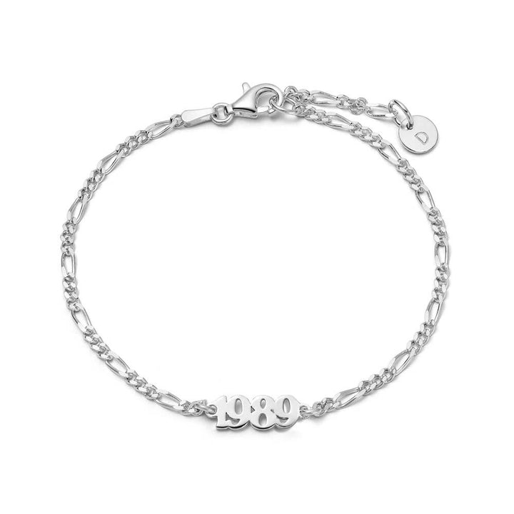 Daisy London Sterling Silver Personalised Year Bracelet