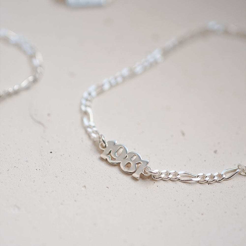 Daisy London Sterling Silver Personalised Year Bracelet Additional Image - 2