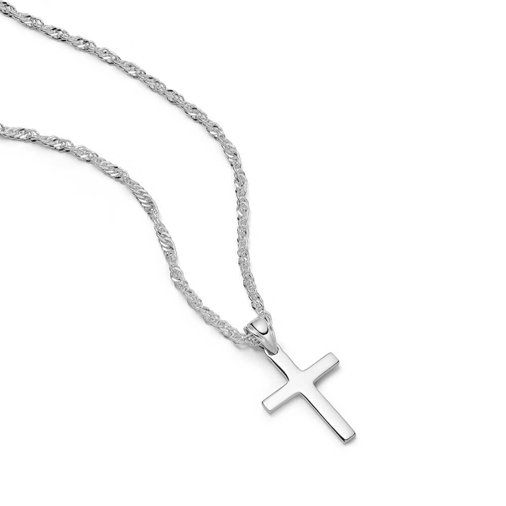 Daisy London Sterling Silver Polly Cross Necklace