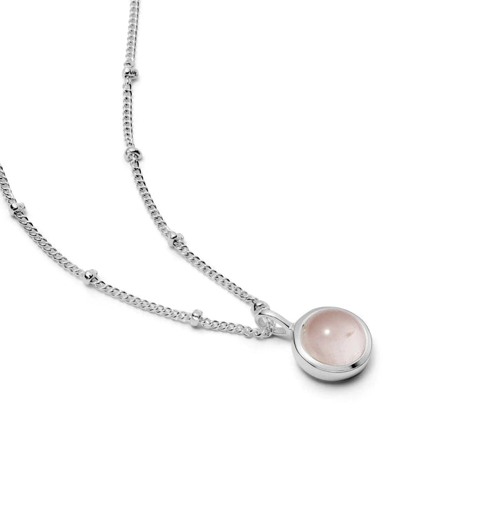 Daisy London Sterling Silver Rose Quartz Healing Stone Necklace - MococoDaisy LondonHN2005_SLV5056104102824Necklaces