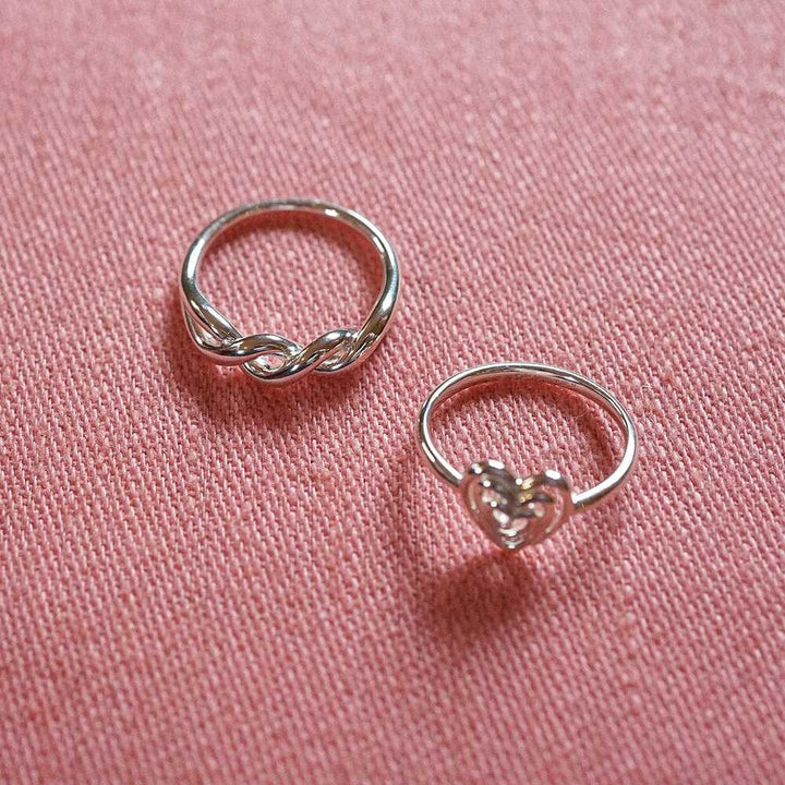 Daisy London Sterling Silver Scribble Knot Ring Additional Image - 1