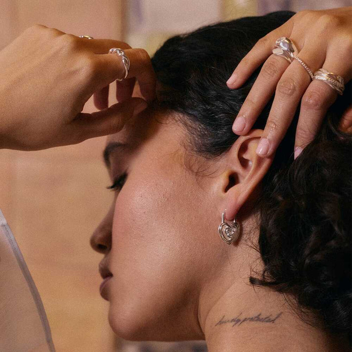 Daisy London Sterling Silver Scribble Knot Ring Additional Image - 3