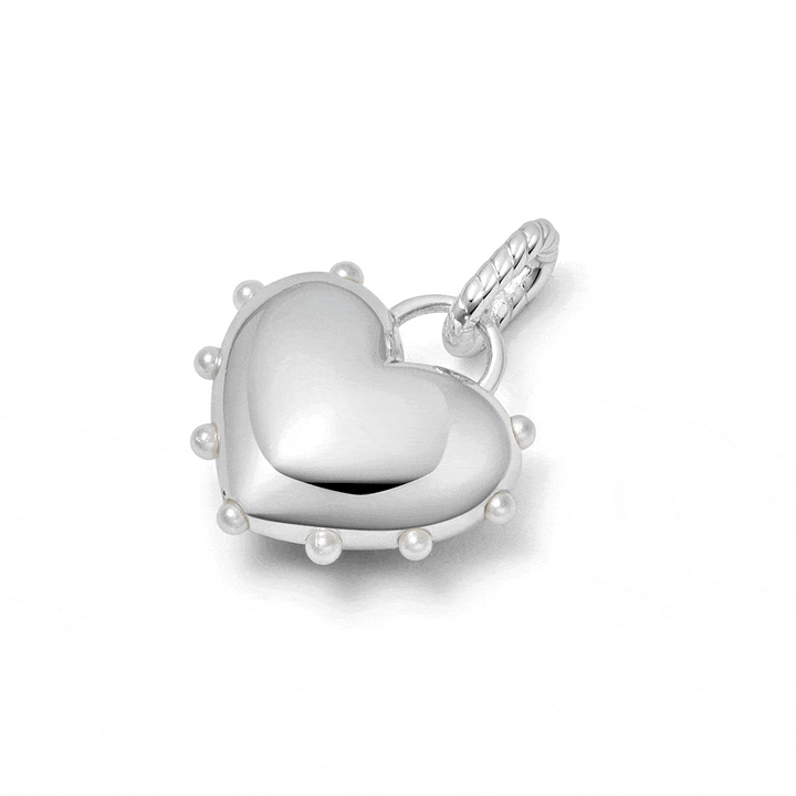 Daisy London Sterling Silver Shrimps Chubby Heart Charm
