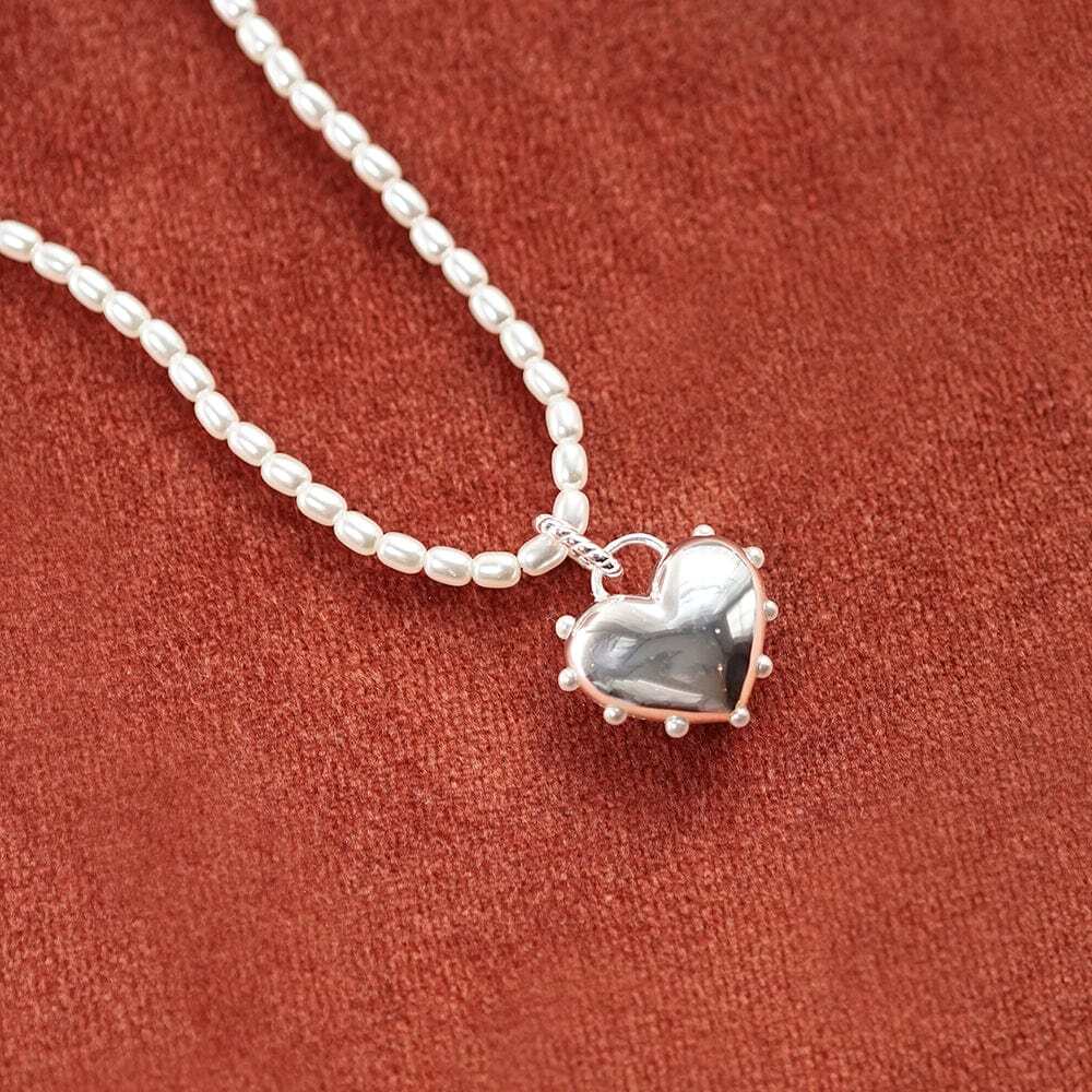 Daisy London Sterling Silver Shrimps Chubby Heart Charm Additional Image - 1