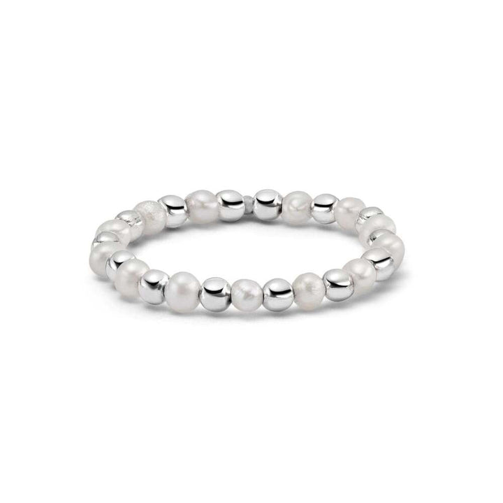 Daisy London Sterling Silver Shrimps Pearl Beaded Ring