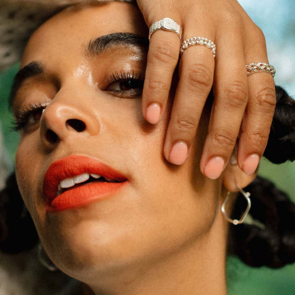Daisy London Sterling Silver Shrimps Pearl Beaded Ring Additional Image - 1