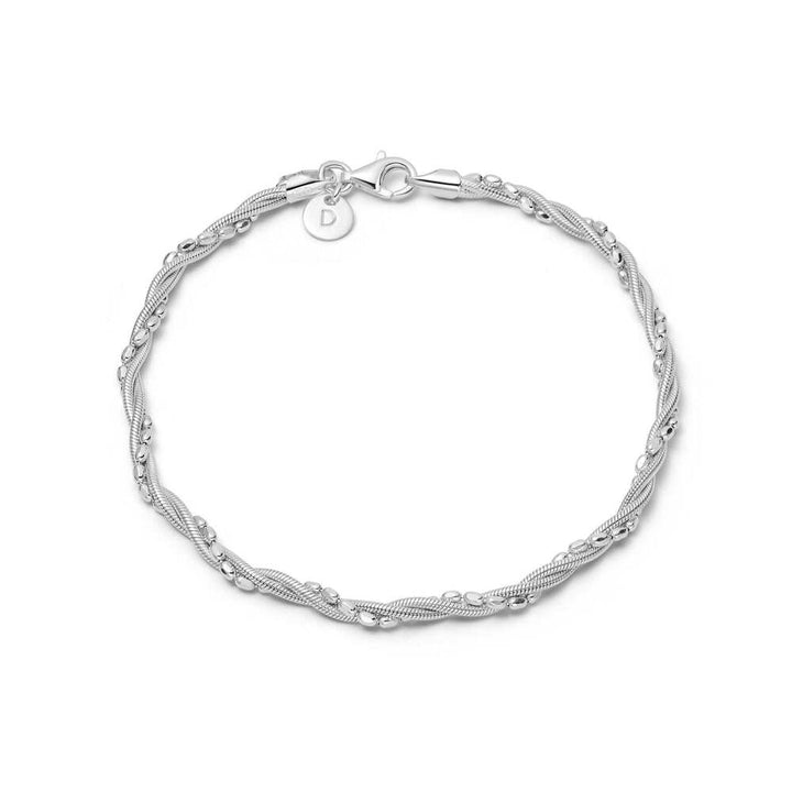 Daisy London Sterling Silver Shrimps Twist Chain Bracelet