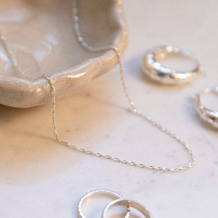 Daisy London Sterling Silver Singapore Layering Chain Necklace Additional Image - 2