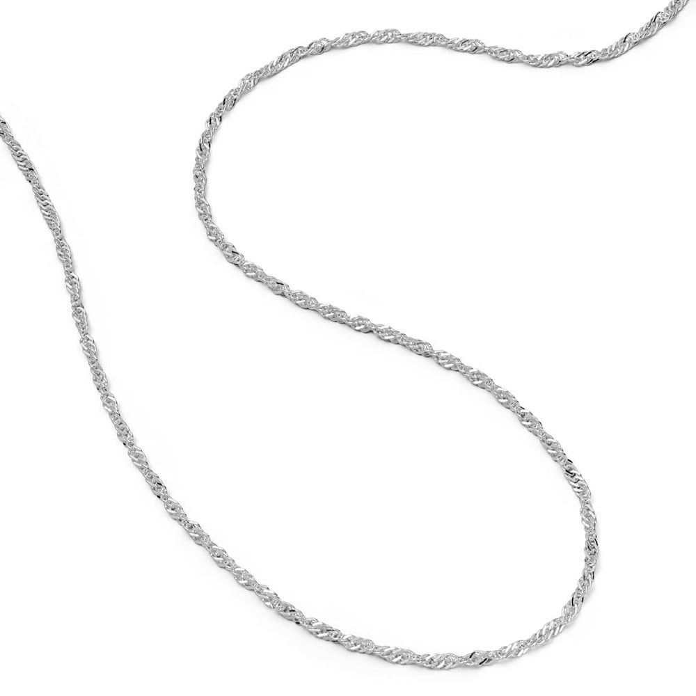 Daisy London Sterling Silver Singapore Layering Chain Necklace Additional Image - 1