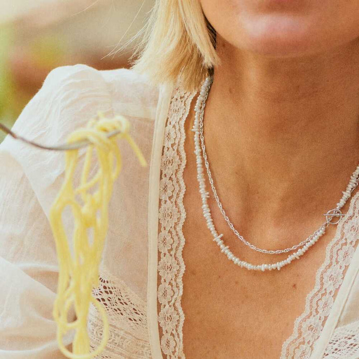 Daisy London Sterling Silver Singapore Layering Chain Necklace Additional Image - 3