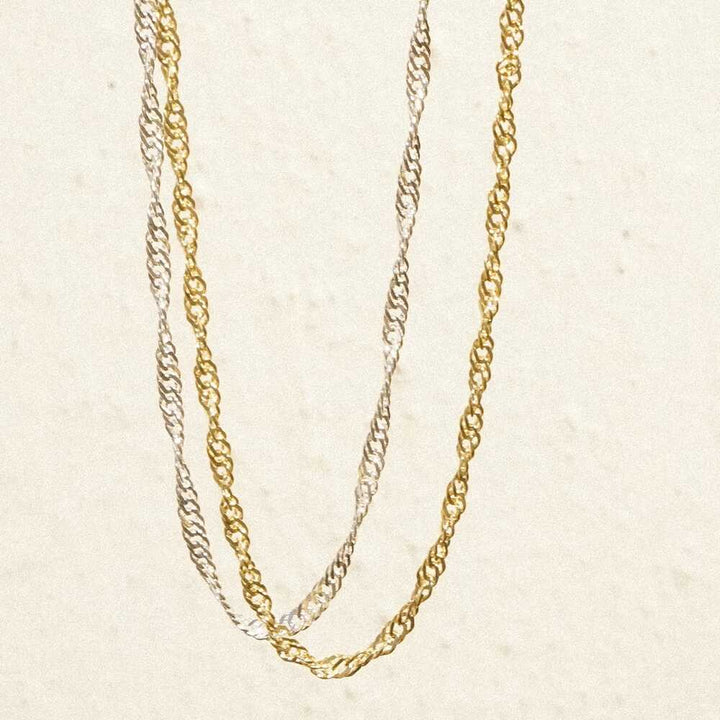 Daisy London Sterling Silver Singapore Layering Chain Necklace Additional Image - 5