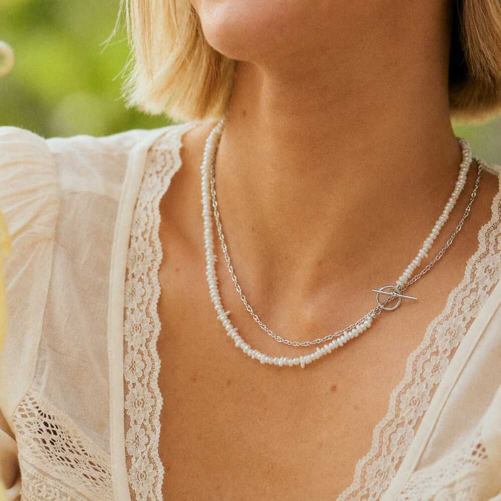 Daisy London Sterling Silver Singapore Layering Chain Necklace Additional Image - 6