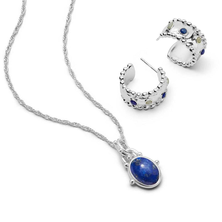 Daisy London Sterling Silver Sol Lapis Layering Set