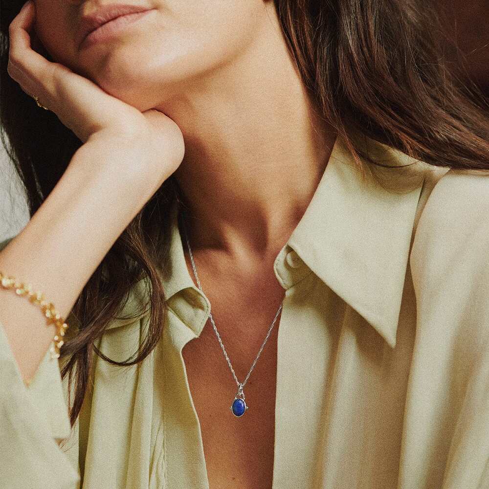 Daisy London Sterling Silver Sol Lapis Layering Set Additional Image - 1