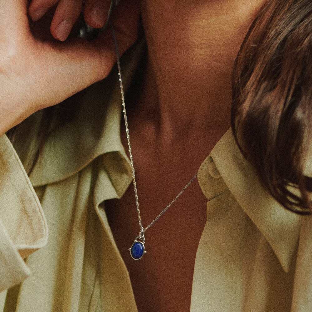 Daisy London Sterling Silver Sol Lapis Layering Set Additional Image - 4