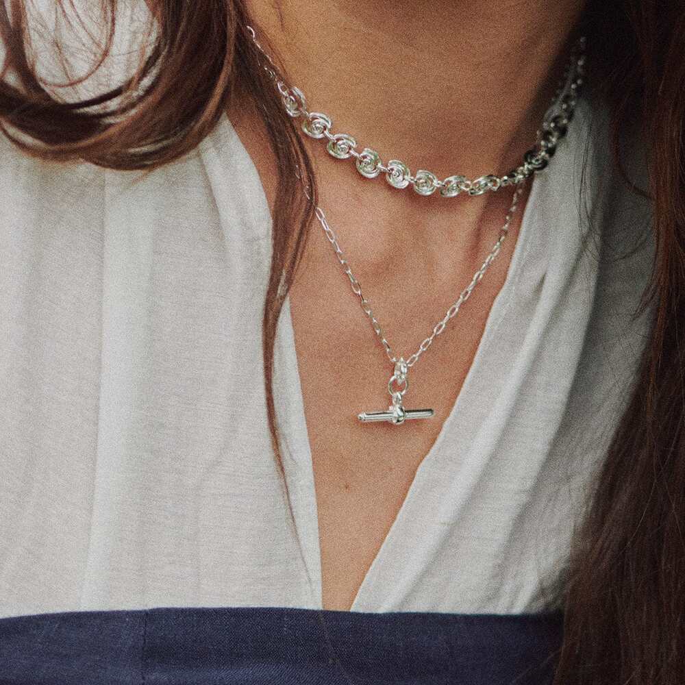Daisy London Sterling Silver Sol Necklace Layering Set Additional Image - 1