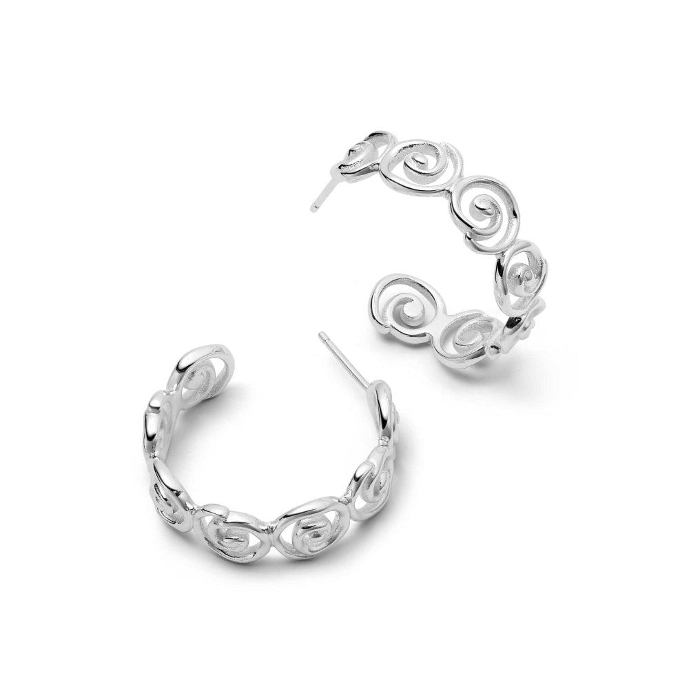 Daisy London Sterling Silver Spiral Hoop Earrings - MococoDaisy LondonSE19_SLV5056104135372Earrings