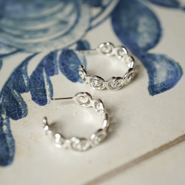 Daisy London Sterling Silver Spiral Hoop Earrings - MococoDaisy LondonSE19_SLV5056104135372Earrings