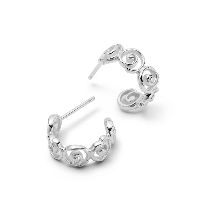 Daisy London Sterling Silver Spiral Mini Hoop Earrings - MococoDaisy LondonSE20_SLV5056104135396Earrings