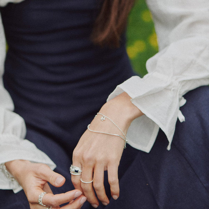 Daisy London Sterling Silver Spiral Snake Chain Bracelet 3