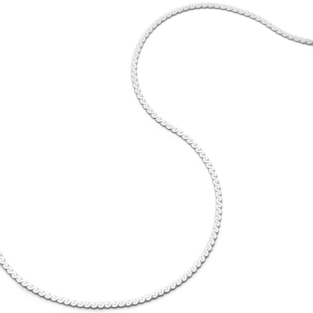 Daisy London Sterling Silver Spiral Snake Chain Necklace 