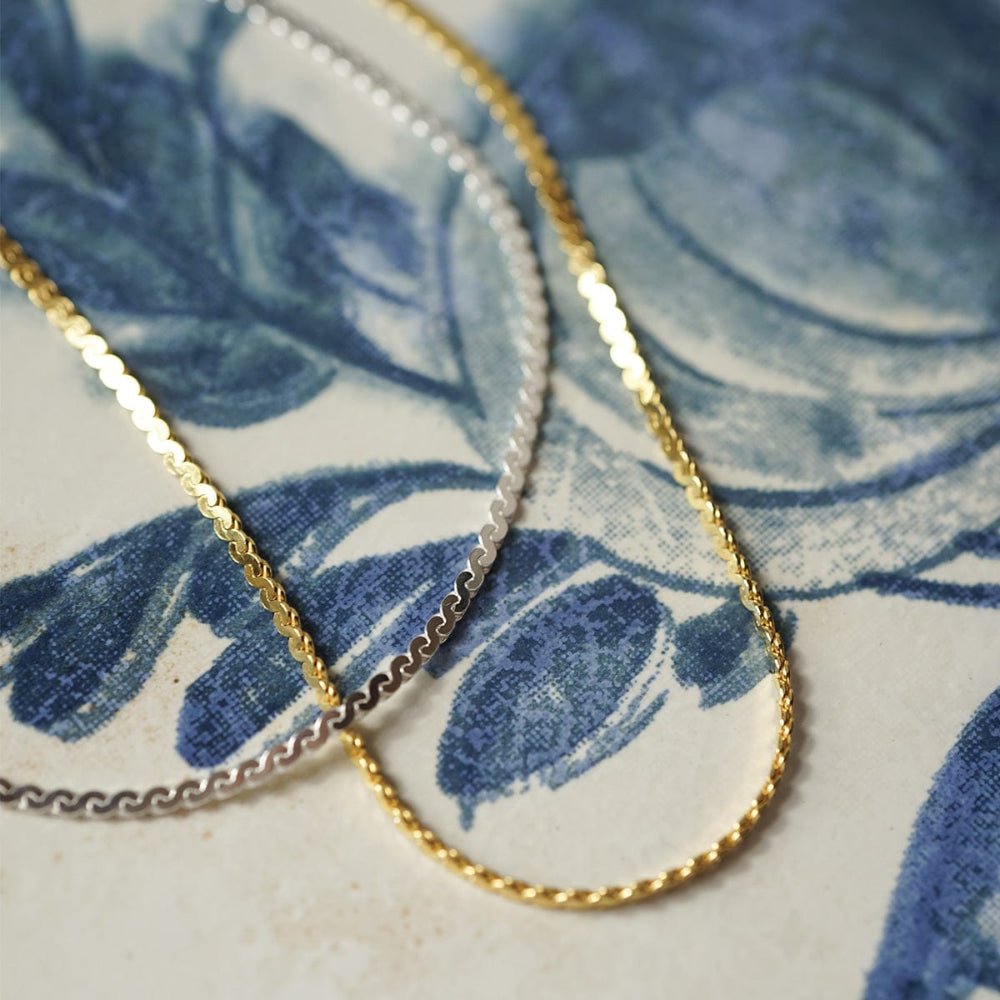 Daisy London Sterling Silver Spiral Snake Chain Necklace - MococoDaisy LondonSN24_SLV5056104135594Necklace