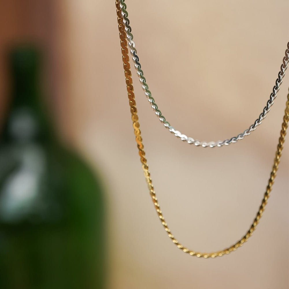 Daisy London Sterling Silver Spiral Snake Chain Necklace - MococoDaisy LondonSN24_SLV5056104135594Necklace