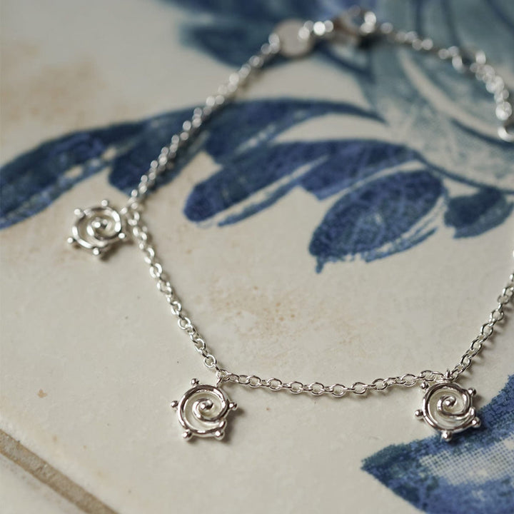 Daisy London Sterling Silver Spiral Sun Drop Bracelet 2