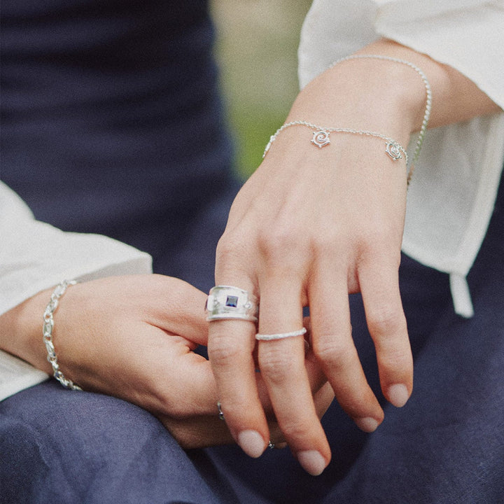 Daisy London Sterling Silver Spiral Sun Drop Bracelet 3