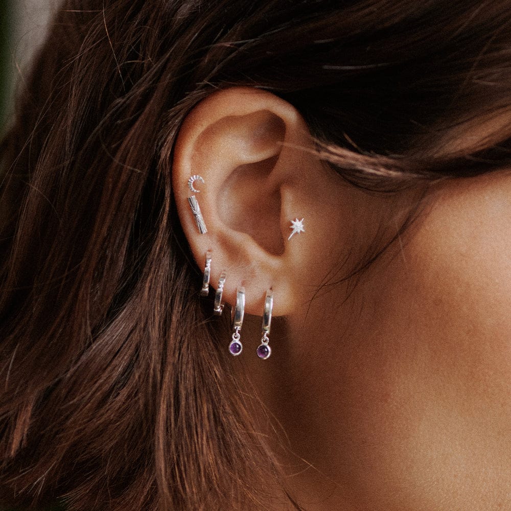 Daisy London Sterling Silver Stacked Huggie Hoops - MococoDaisy LondonEB8008_SLV5056104103951Earrings