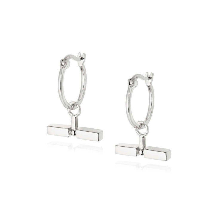 Daisy London Sterling Silver T Bar Earrings