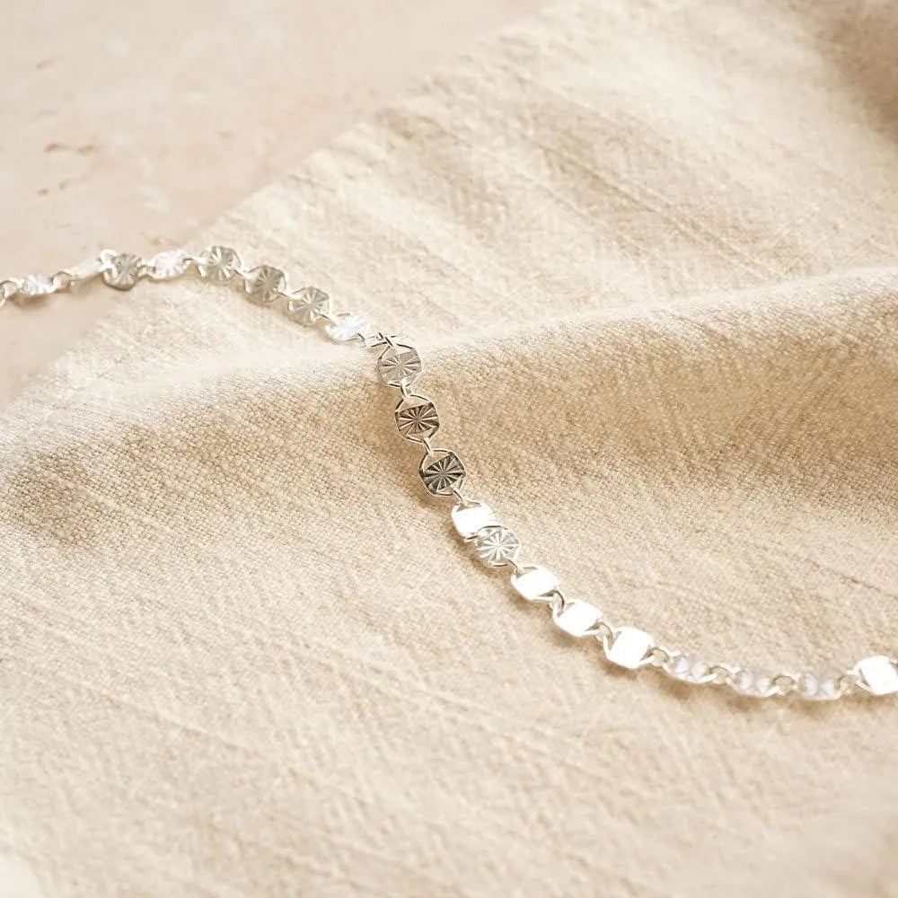 Daisy London Sterling Silver Treasures Sunburst Chain Bracelet - MococoDaisy LondonTBR04_SLV5056104117897Bracelets