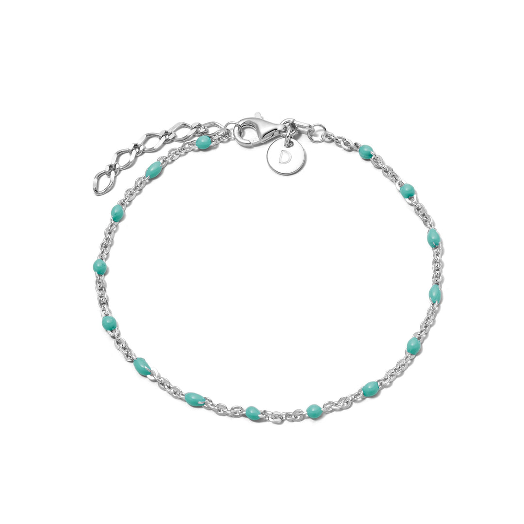 Daisy London Sterling Silver Treasures Turquoise Beaded Bracelet - MococoDaisy LondonBBR02_SLV5056104118528Bracelets